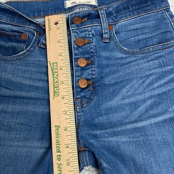 Madewell Cali Demi-Boot Cut Raw Hem blue Denim waist 25 - Picture 8 of 13